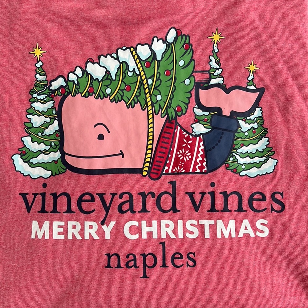 Christmas! - Vineyard Vines long sleeve tee with whale logo – size youth XL/18